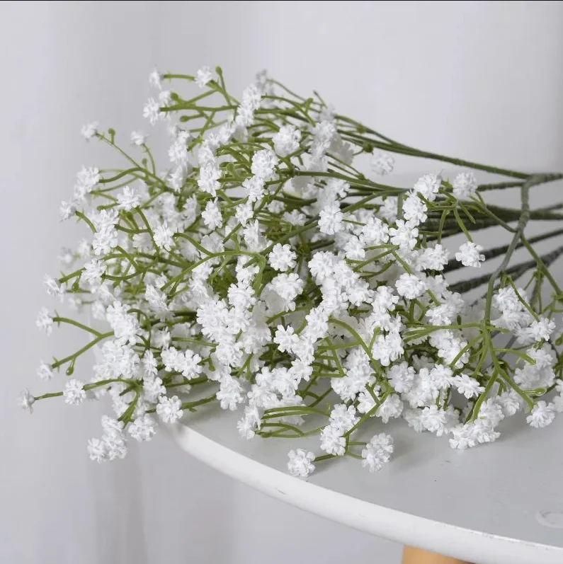 1/3 Stück weiße Gypsophila künstliche Blumen Hochzeit DIY Blumenstrauß Dekoration Arrangement Kunststoff gefälschte Blumen Heimdekoration – Detail 13