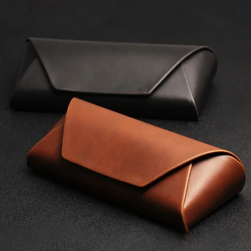 Luxury Myopia Leather Glasses Case Leather Sunglasses Case for Women Eyeglasses Case Sun Glasses Pouch Solid Eyewear Accessories