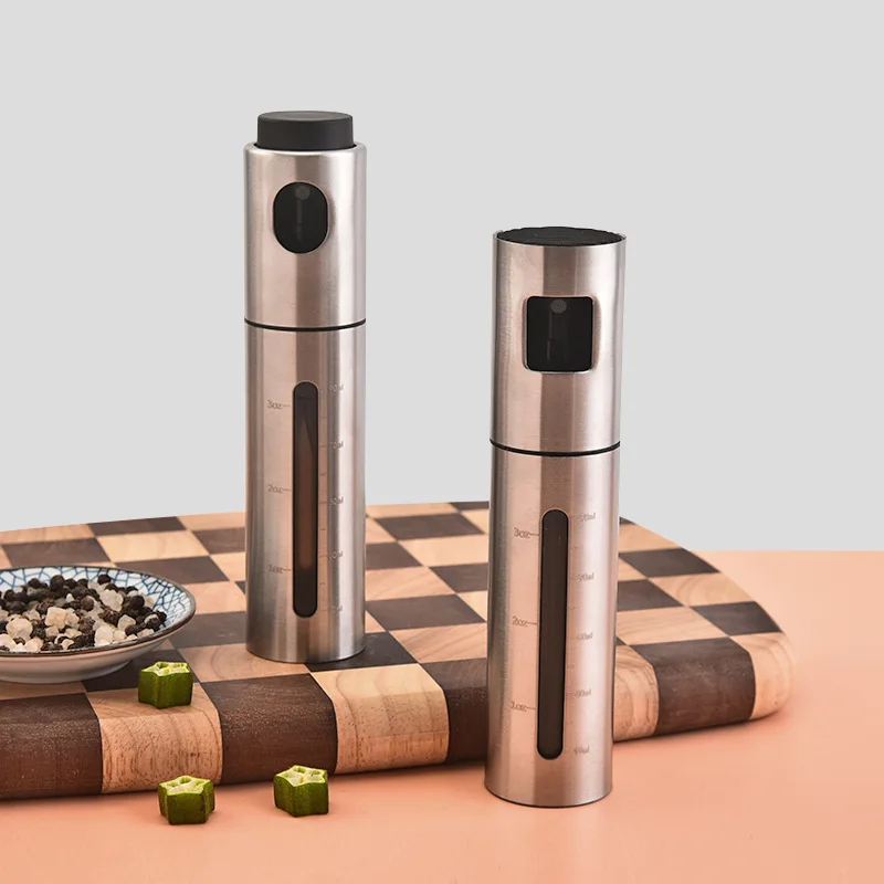 

LMM stainless steel integrated household press atomizing oil spray bottle olive oil bottle