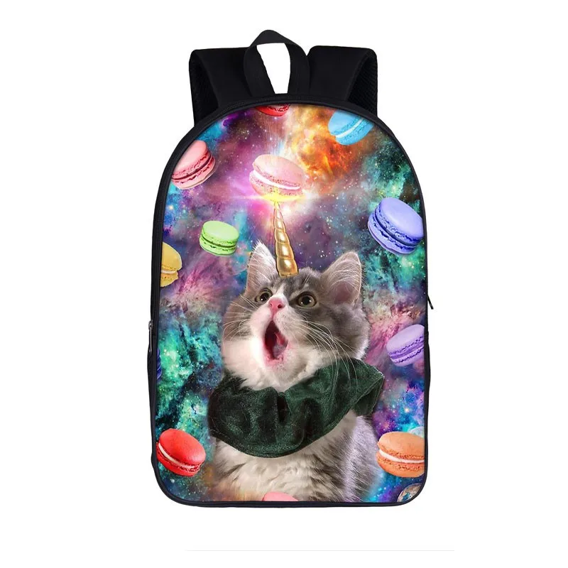 Kawaii Galaxie Einhorn Katze Schult aschen für Teenager Mädchen Jungen Rucksack Frauen Männer Laptop Taschen Tier Rucksack lässig Rucksack