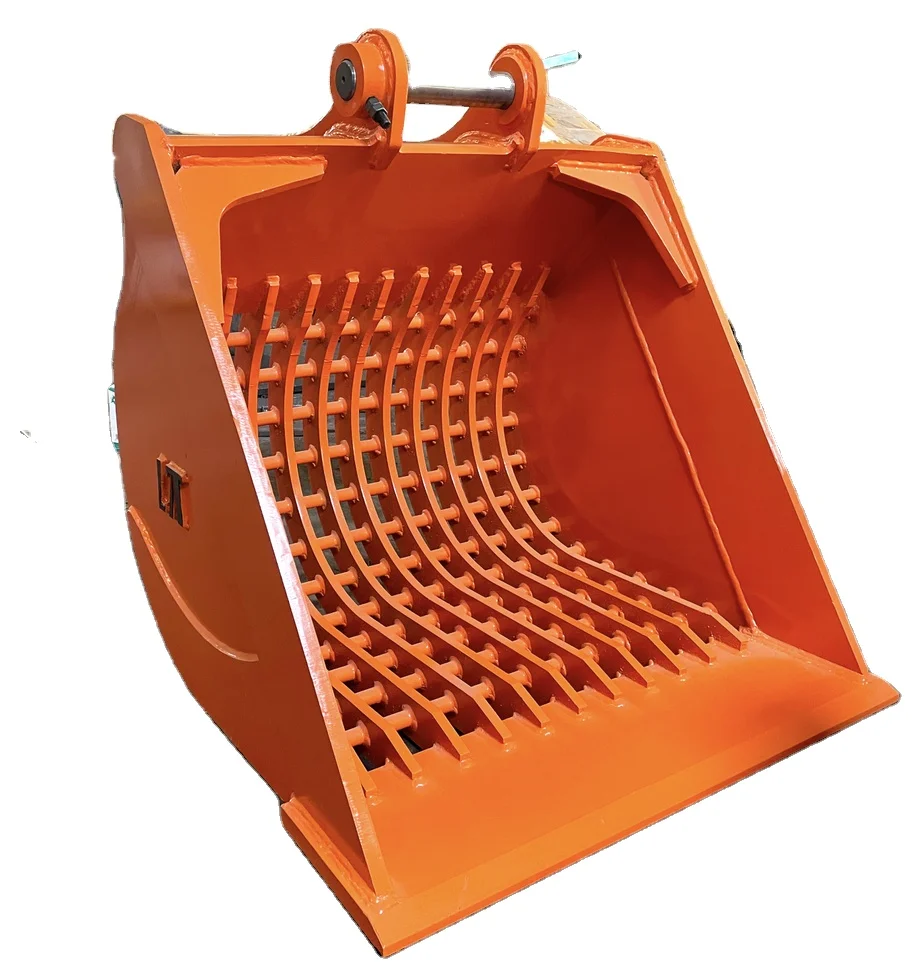 Mini Excavator Attachment Skeleton Bucket 3T 5T 10T 35Ton Excavator Sieve Bucket Screening Bucket For Sale