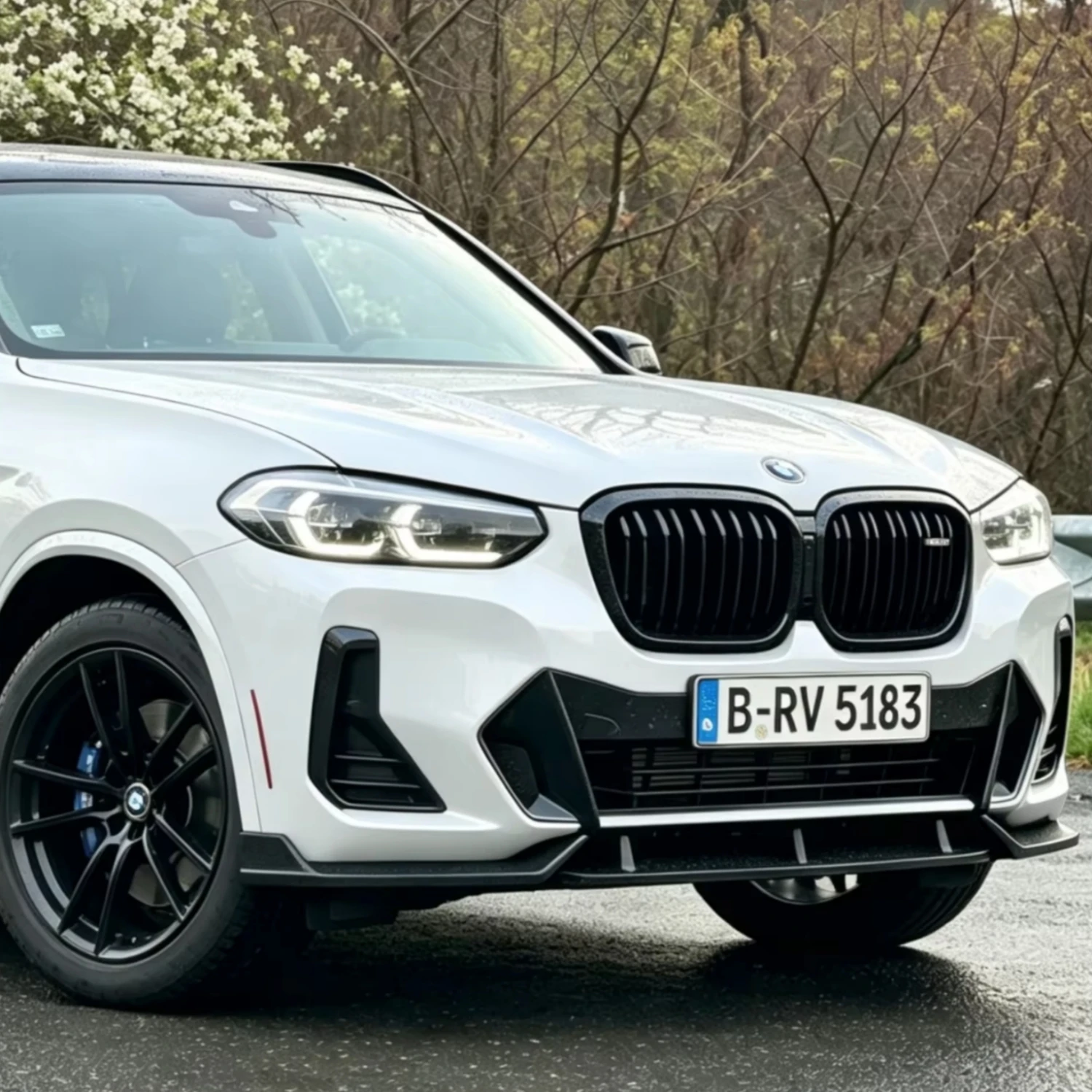 For BMW X3 G01 LCI M Sport 2022 2023 2024 3Pcs Glossy Black Front Bumper Splitter Lip Diffuser Retrofit Body Guard Kits Tuning