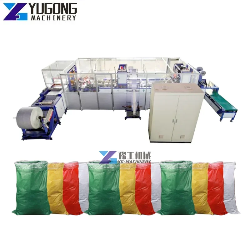 Automatic Woven Sack Cutting Sewing Machine Polythene Bag Pp Rice Bag Making Machine for 50kg