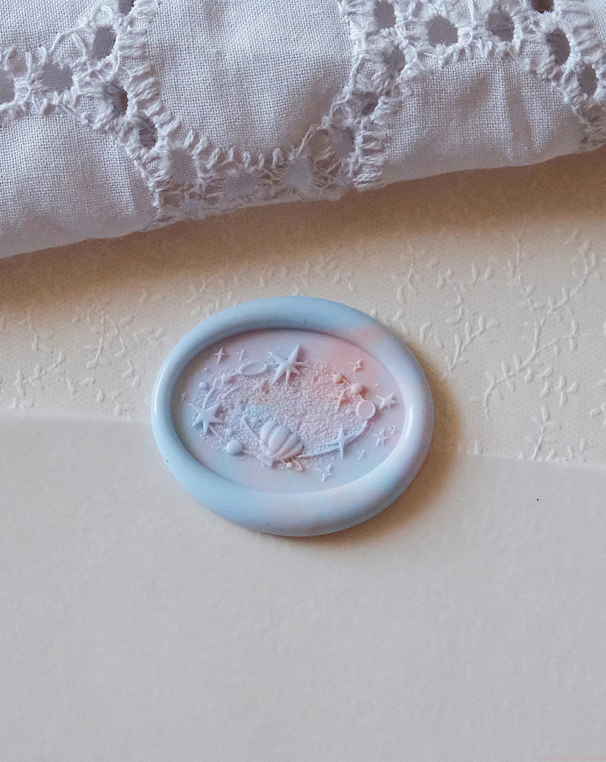 Nova concha selo de cera cabeça de bronze peônia em relevo 3d alívio selo de cera cabeça mental brinquedo diy scrapbook envelope vedação