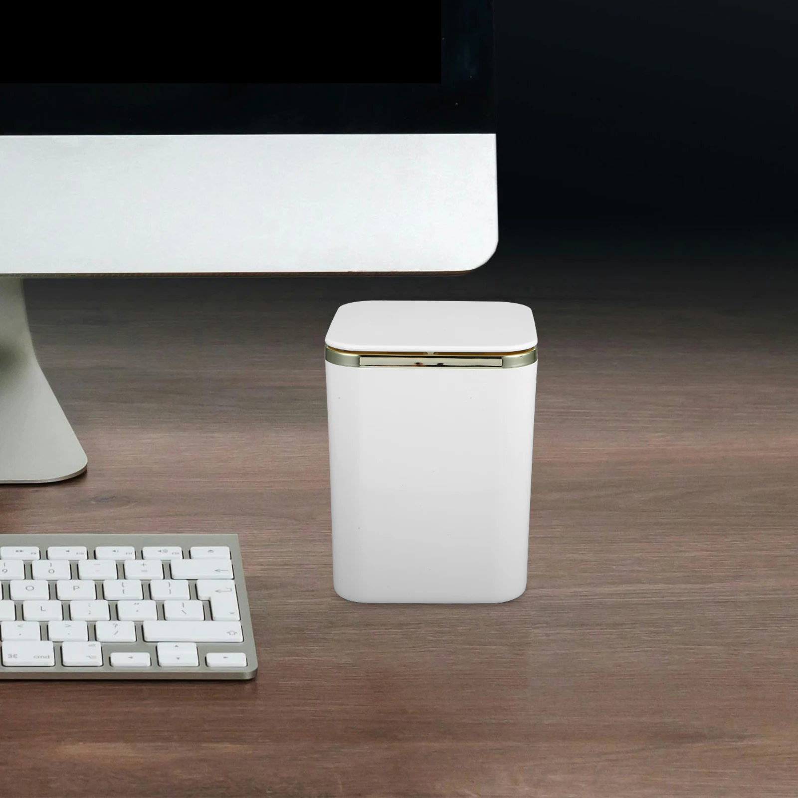

with Cover Pop-up Trash Can Office Bin Small Abs for Bathroom Covered Waste Bucket