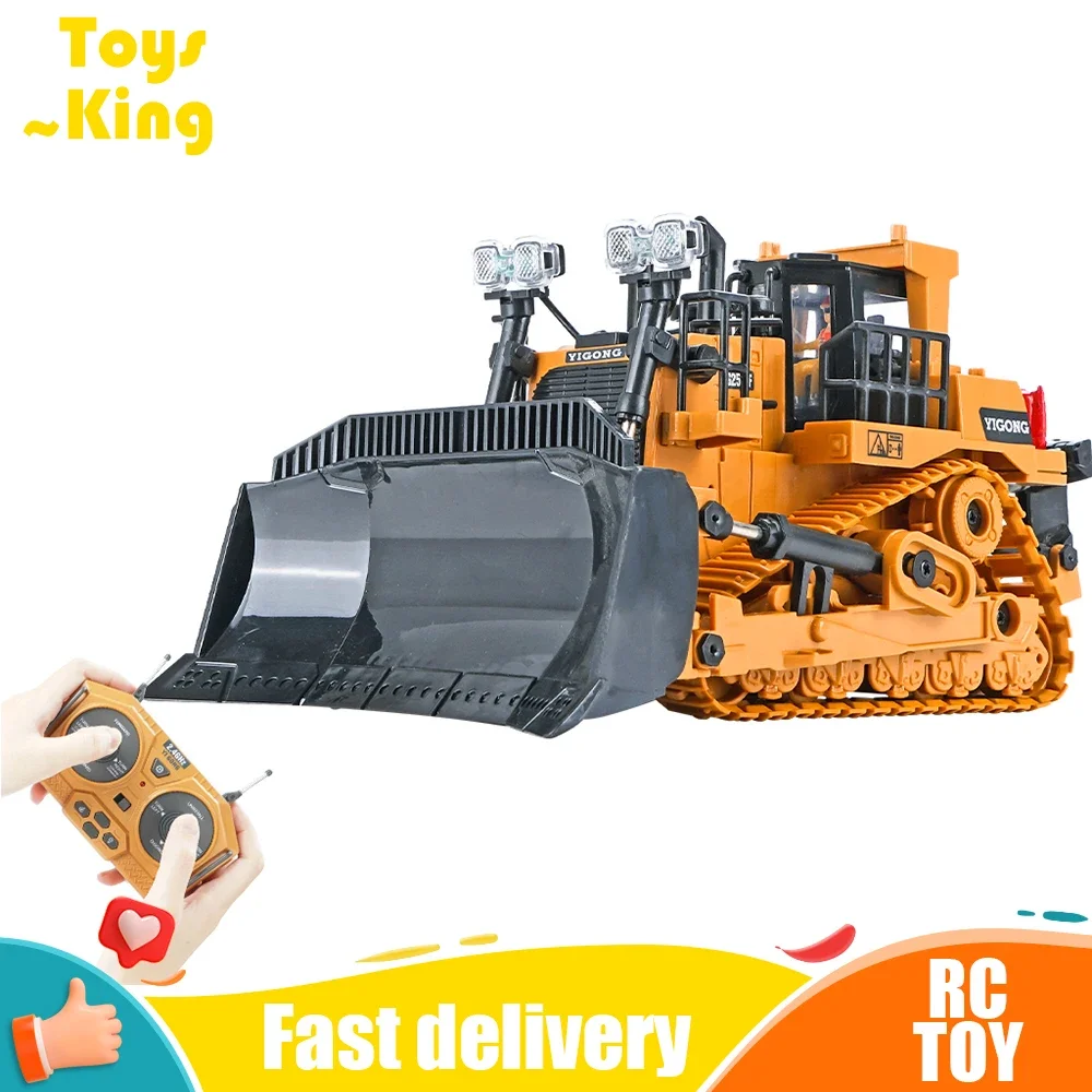 Rc Bulldozer Truck Excavator Toys for Boy 2.4G Remote Control Dumper Engineering Vehicle Crawler Crawler Birthday Gift Child