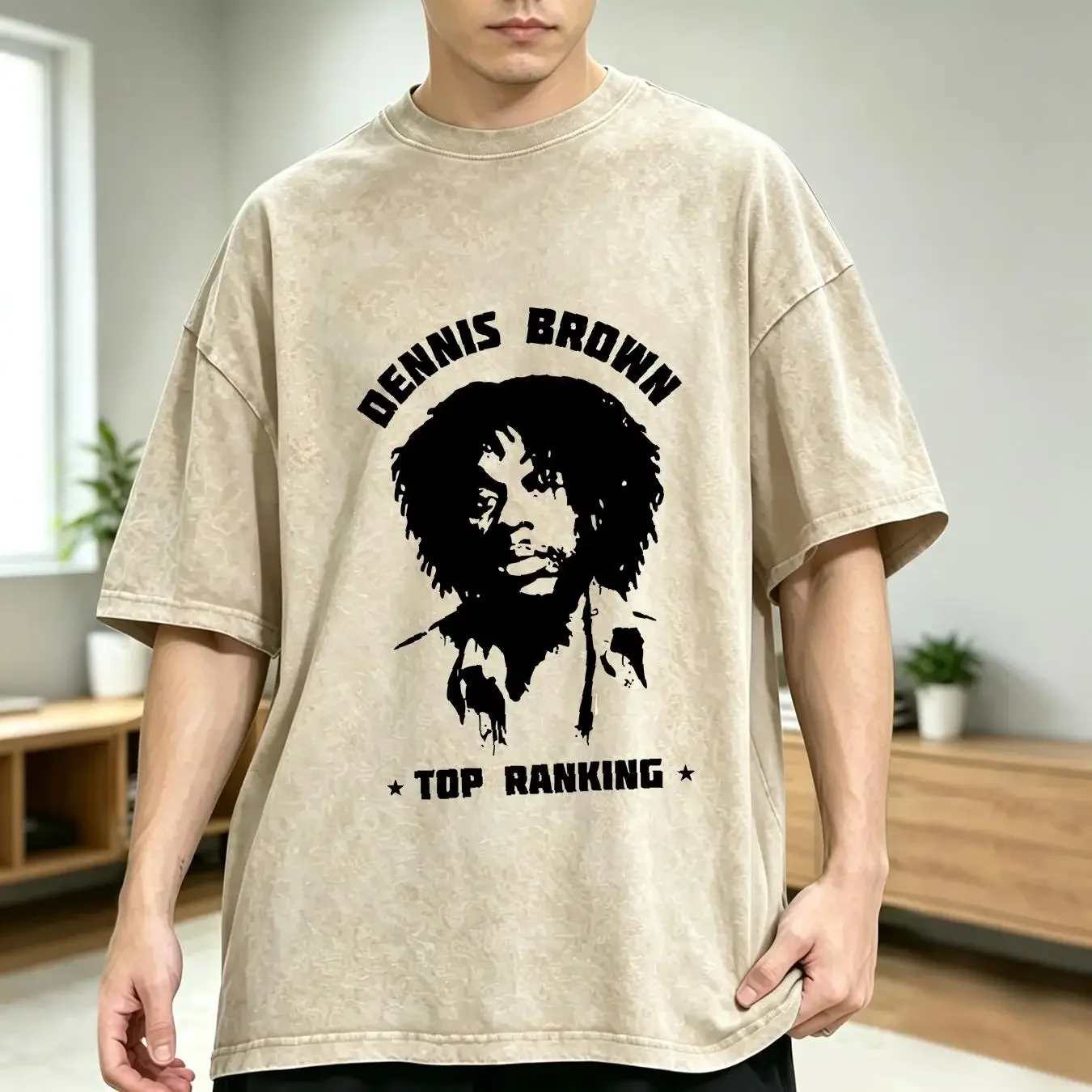washed T Shirt Dennis Brown Reggae jamaica Music Dub Bob Marley Gregory Isaacs long or short sleeves vintage Washed fashion