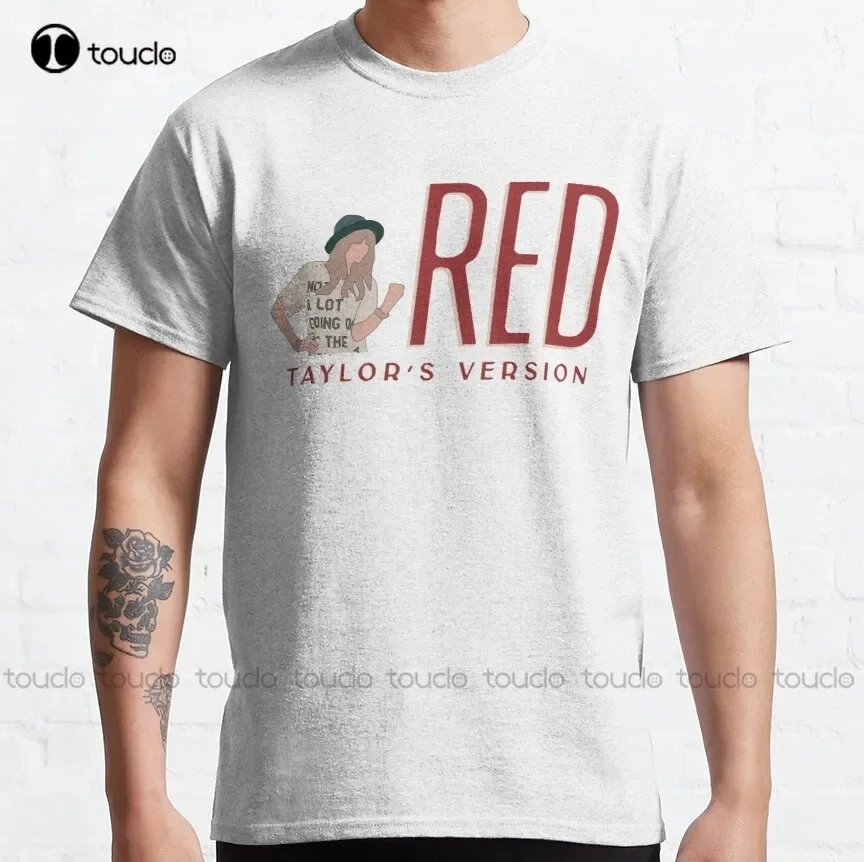 

Red Taylors Version Classic T-Shirt Crewneck Shirts Custom Aldult Teen Unisex Digital Printing Tee Shirt Xs-5Xl Cotton Women Men