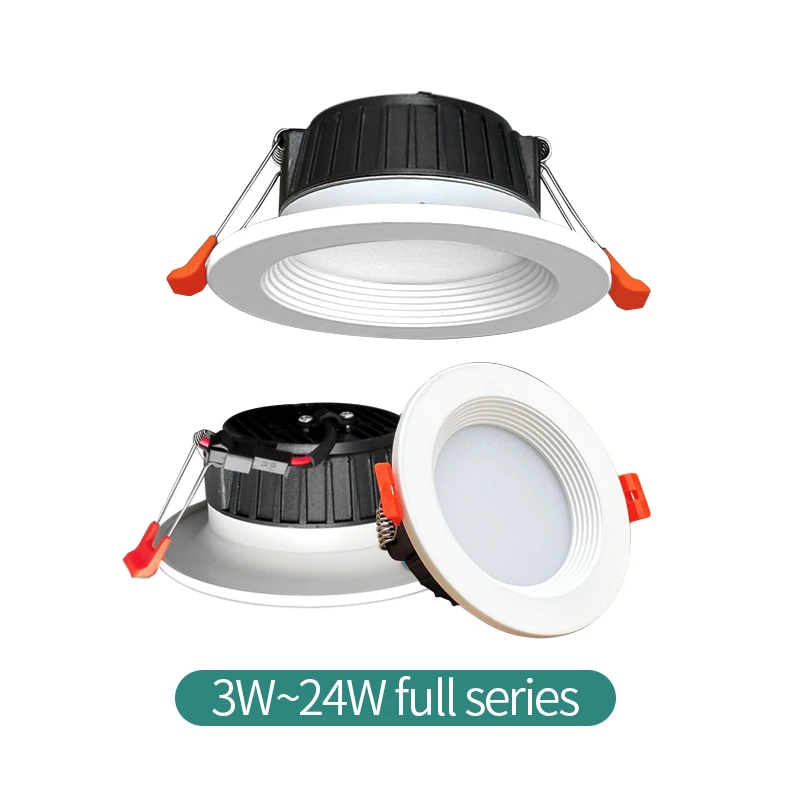 Spot lumineux LED circulaire encastrable pour le plafond, éclairage d'intérieur, lumière à intensité réglable, idéal pour une cuisine ou une chambre à coucher, 7/110V, 220V