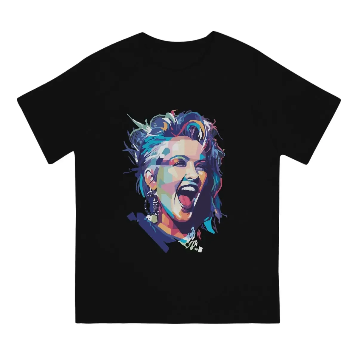 Cyndi Lauper Creative TShirt for Men American Singer And Actor Nominated For An Emmy Award Basic T Shirt