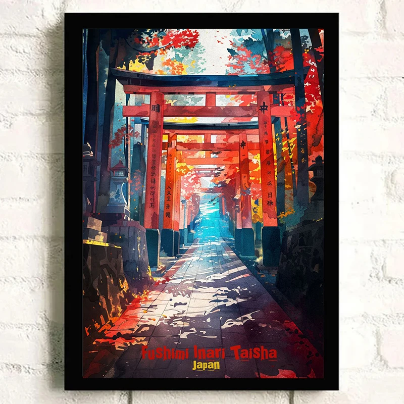 ملصق فني من فوشيمي إناري تايشا ، طباعة على القماش ، ديكور فني لجدران المنزل والغرفة ، هافانا وبرسيلونا ، لوحات معلقة