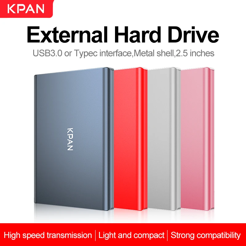 

Портативный внешний жесткий диск KPAN HDD, 2 ТБ/1 ТБ/750 Гб/500 Гб, 2,5 дюйма, USB-накопитель для ПК, планшетов, ноутбуков, настольных компьютеров