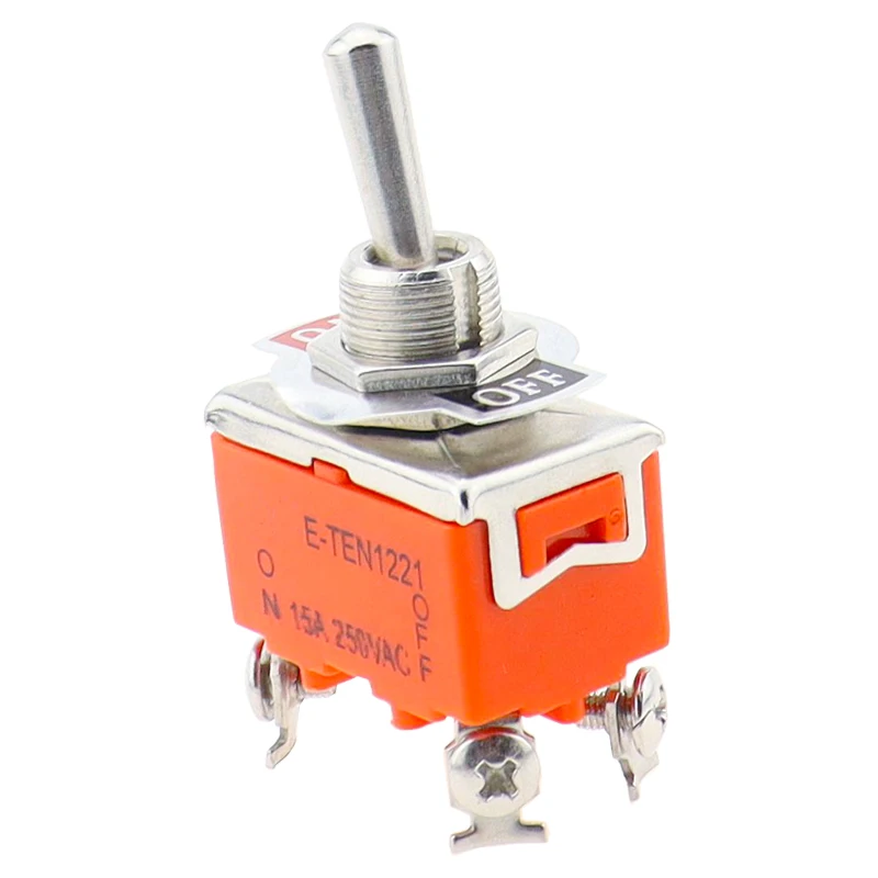 2PCS E-TEN1221 15A 250VAC 4PIN ON-OFF Toggle switch Rocker switch The power switch micro switch orange
