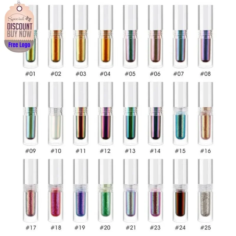 Custom 41colors Chameleon Liquid Eyeshadow Pigment Long Lasting Glitter Shimmer Pearlescent  Eye Shadow Makeup Cosmetics Bulk