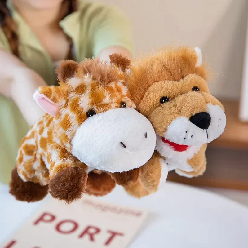 Gefüllte Plüschtiere Spielzeug Hand Finger Story Puppet Kawaii Puppen Pädagogisches Babyspielzeug Ente Lamm Kuh Hund Pferd Kinder Geschenk – Detail 11