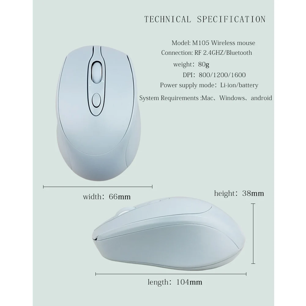 Wireless mouse bluetooth mute optical mouse computer accessories