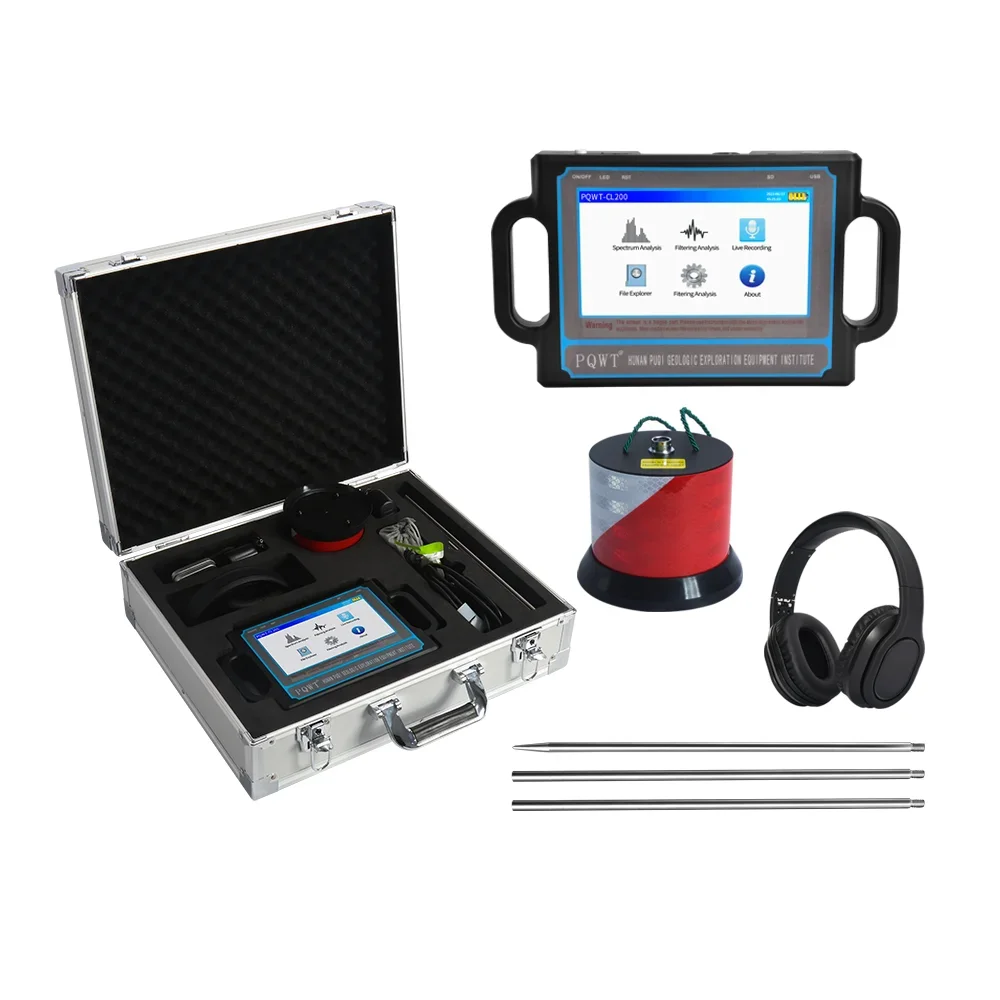 

PQWT CL200 Plumbing Pipeline Tools Leak Detection Listening Device Underground Pipeline Leak Detector