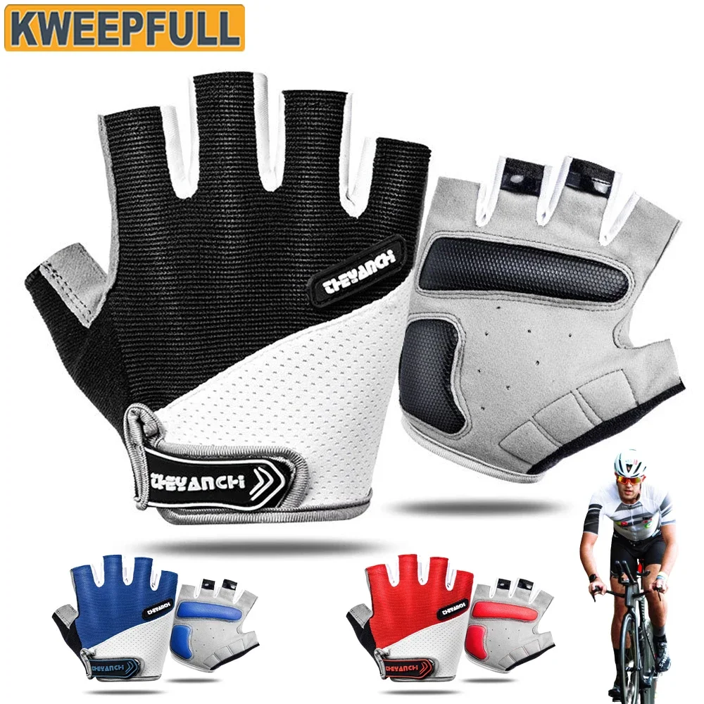 1Pair Bike Gloves for Men Women Cycling Gloves Mountain Bike Gloves,Half Finger with Anti-Slip Shock- for Cycling Sports