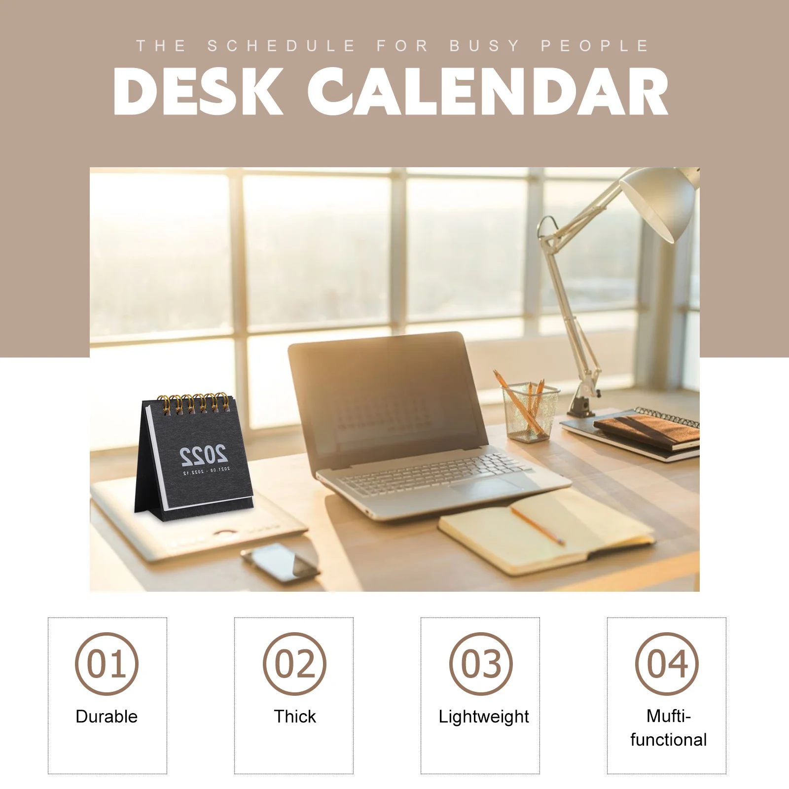 

6 Pcs Mini Desk Calendars for Desktop Decorations Aesthetic Small Office