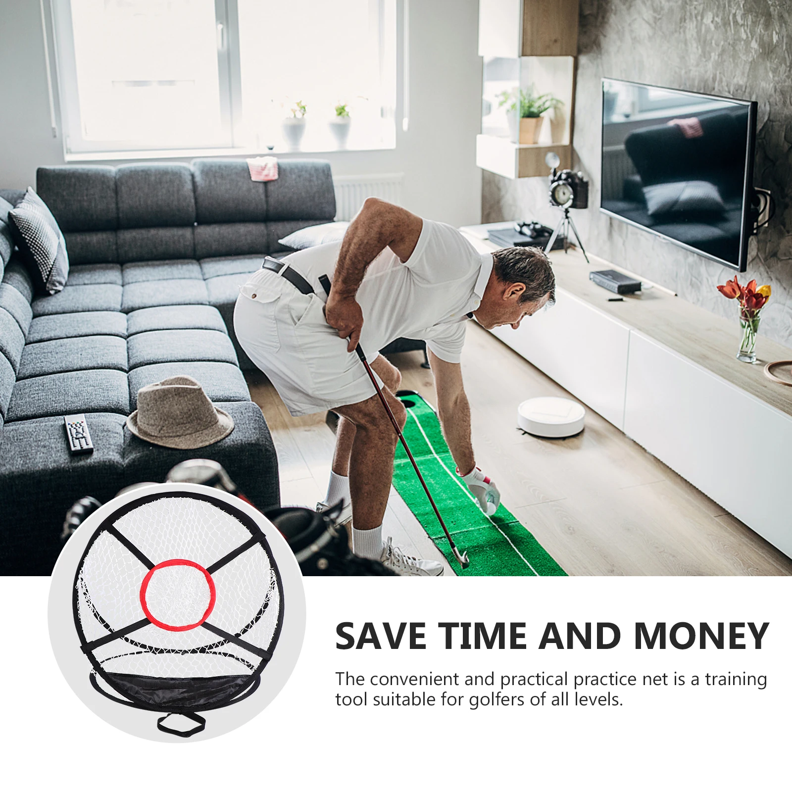 

1Pcs Portable Golfing Net Strong Stable Structure Practice Tool for All Levels Accuracy Training Chipping Game Supply