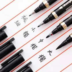 Pratical Fine Durable Tip Caligraphy Pen Pigma Art Marker Drawing Sketch Archival Black Ink Brush Art Supplies Stationery Supply
