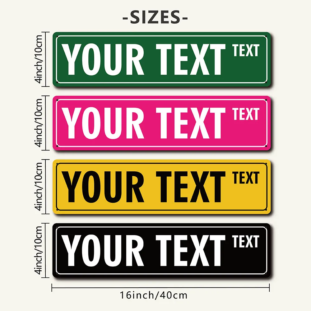 1 قطعة علامة شارع معدنية مخصصة مخصصة نص مخصص علامات معدنية خارجية مخصصة علامات الطريق الجدة ، المنزل ، غرفة نوم ، الأعمال