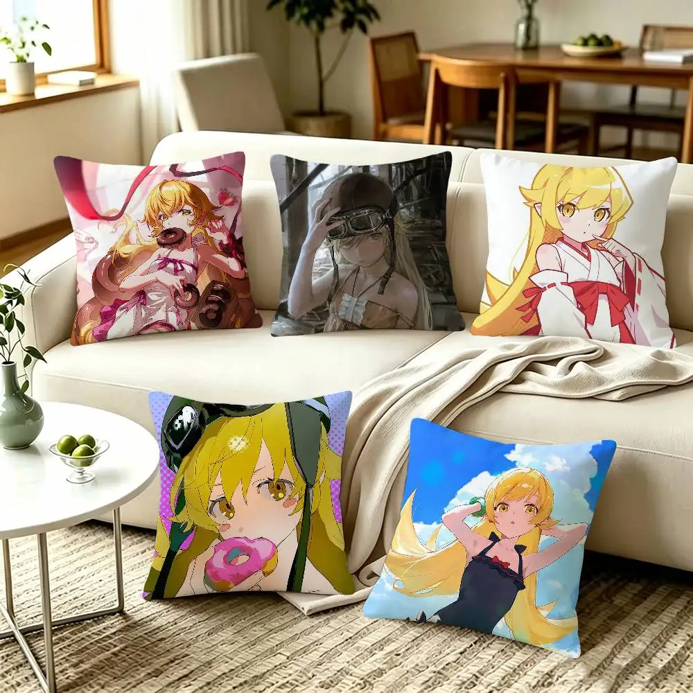 Oshino shinobu monogatari series Pillow Covers, Home Sofa Cushion Covers and Aecorative Custom