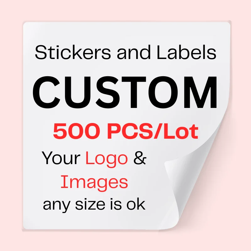 Custom Square Vinyl Stickers Glossy Waterproof Decals Custom Logo Stickers Printing 500 Pcs Minimum Order dsgntouch
