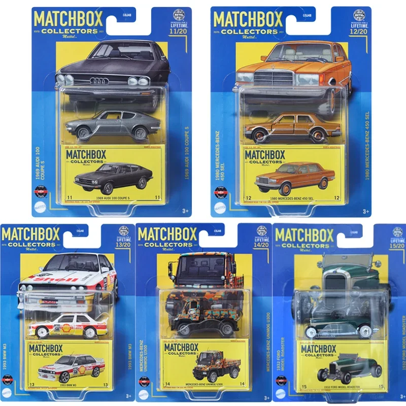 Original Mattel Matchbox Car Collectors Toys for Boys 1/64 Alloy Diecast Voiture Audi 600 Coupe Mercedes Benz Unimog BMW M3 Gift