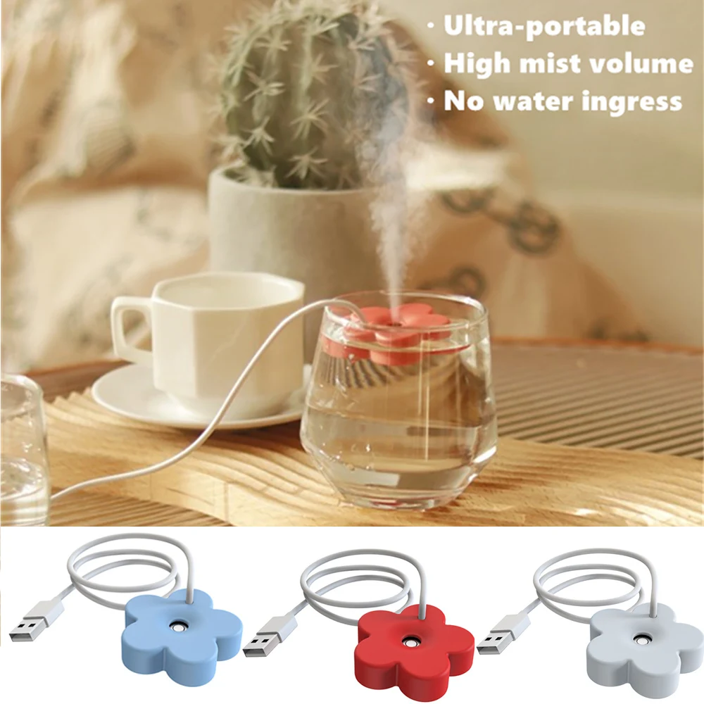 Mini humidificador de aire ultrasónico, generador de niebla, generador de niebla, Humidificador USB para habitación, portátil, lindo, 4 unidades por lote