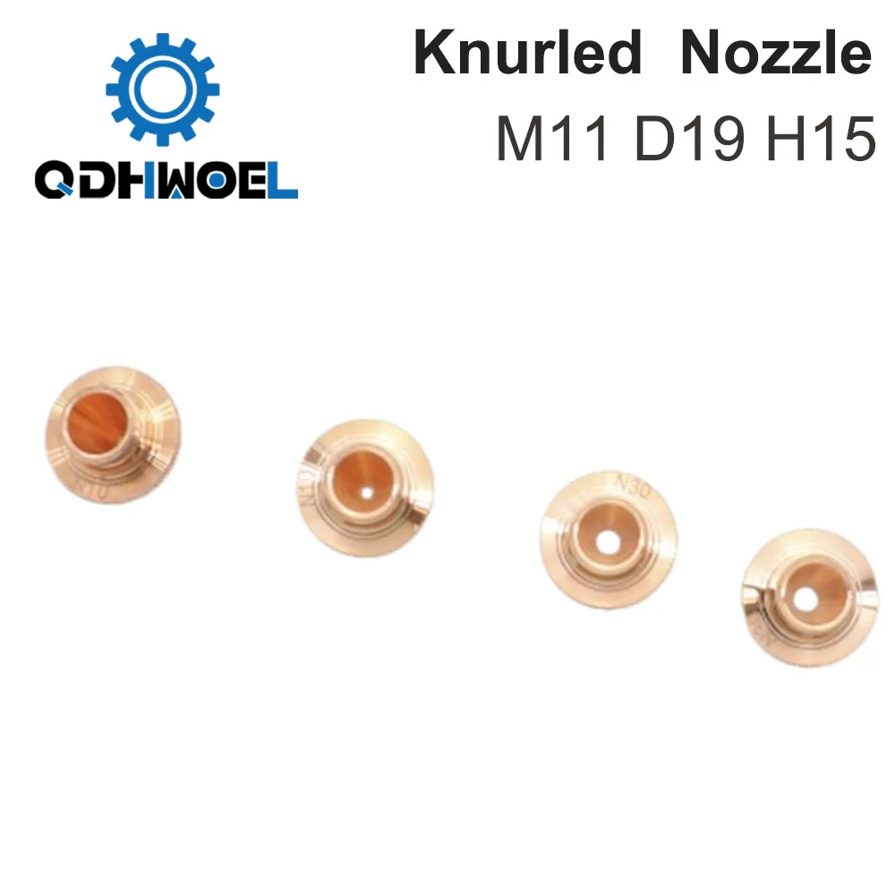 1/10PCS Ⅱ Ⅵ HANKWANG Knurled HK Nozzle Diameter 19mm Height 15mm Thread M11 Caliber 1.0-3.0 for HK Fiber Laser Cutiing Machine