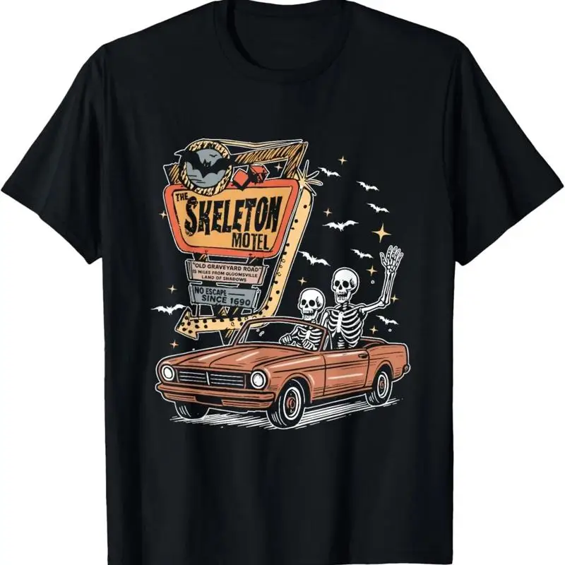 

Spooky Skeleton Motel Äì Funny Graveyard Party T Shirt