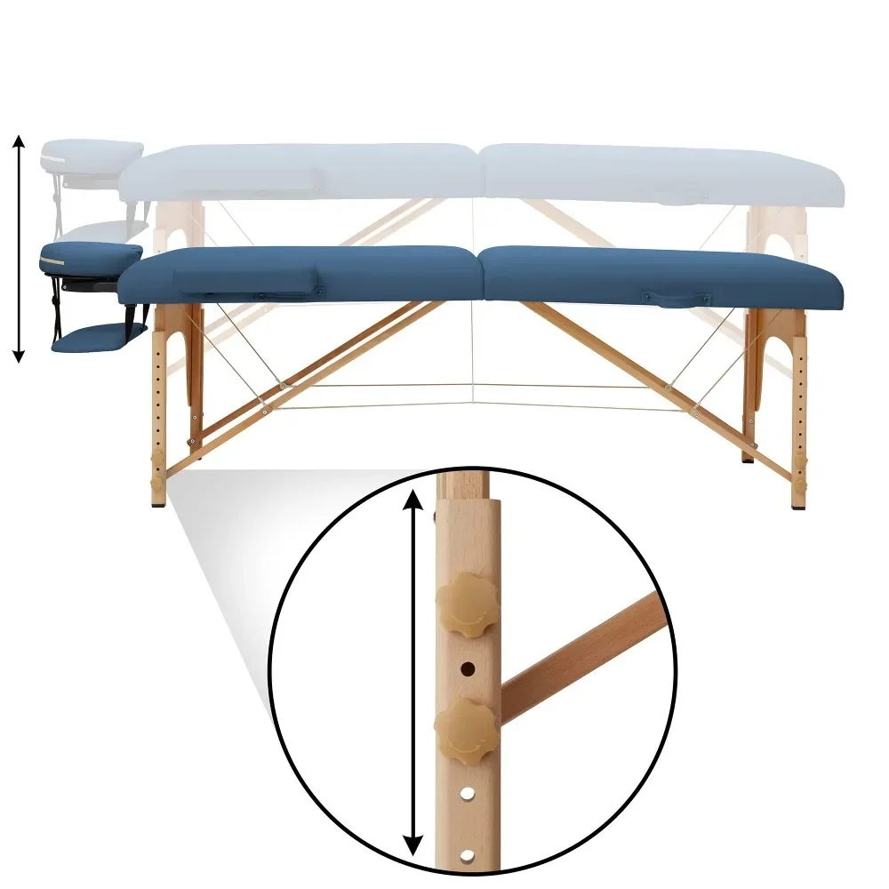 Professional Memory Foam Folding Massage Table - Portable with Carrying Case