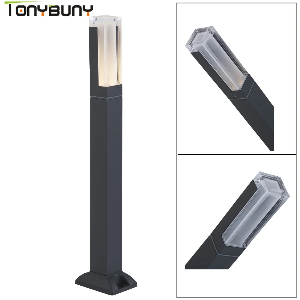 

LED Landscape Light Outdoor Black Garden Pathway Lighting Fixtures Floor Lawn Lamp for Pillar Driveway Patio Yard Decoration