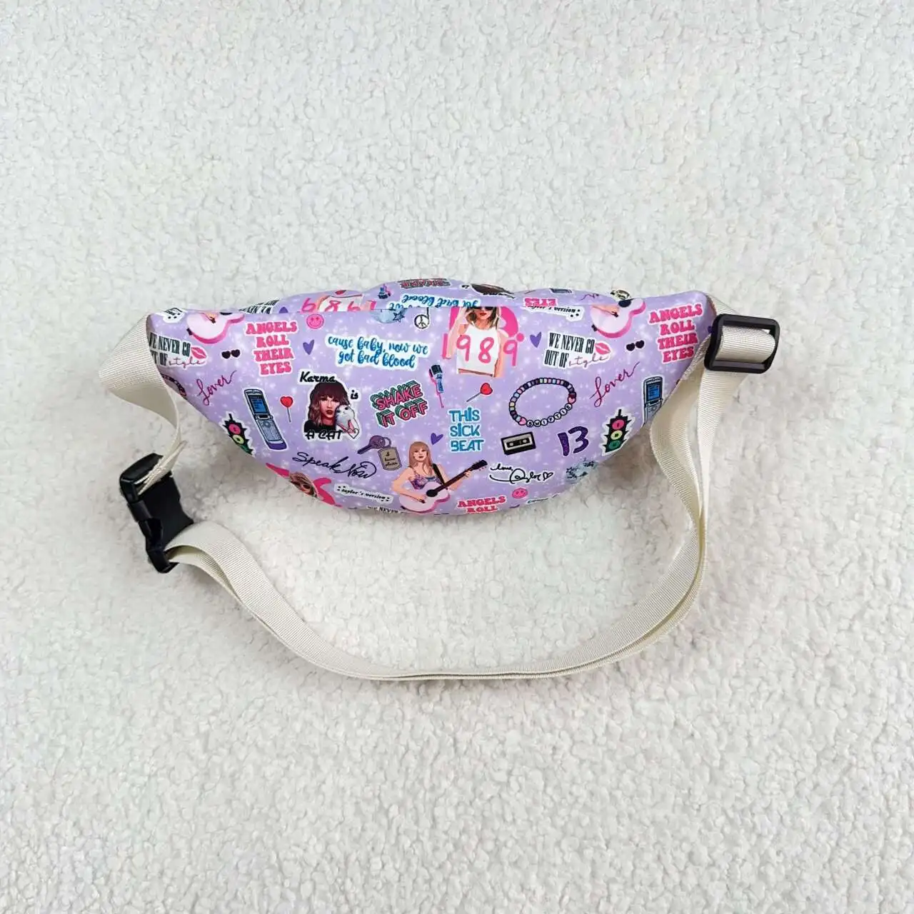 Fashion Children Adult Purple Waist Bag Wholesale Boutique Children Outfit Clothes RTS