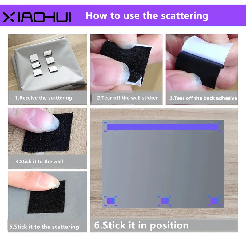 XIAOHUI Simple Projector Outdoor Polyester Soft Curtain 16:9 150 inch Portable HD 4K Movie Projection Screen  Soft Screen