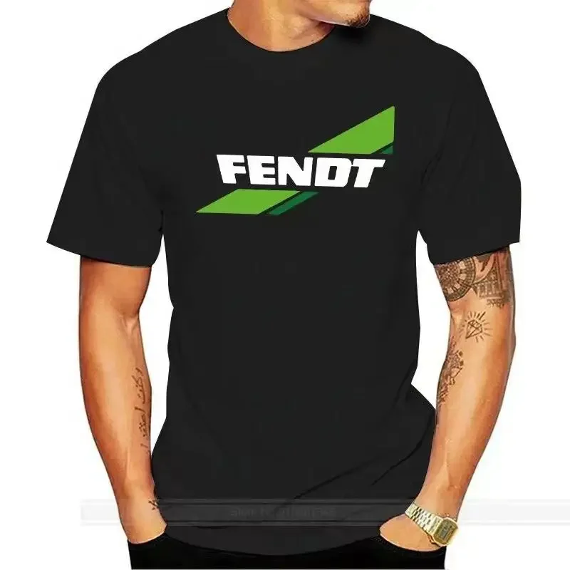 Классическая Мужская хлопковая футболка Fendt в сельском стиле, летняя мода