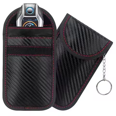 Faraday Card Car Keys Case FOB Signal Blocker Bag RFID Shielding Key Credit Card Bags Organizer for Privacy Protection