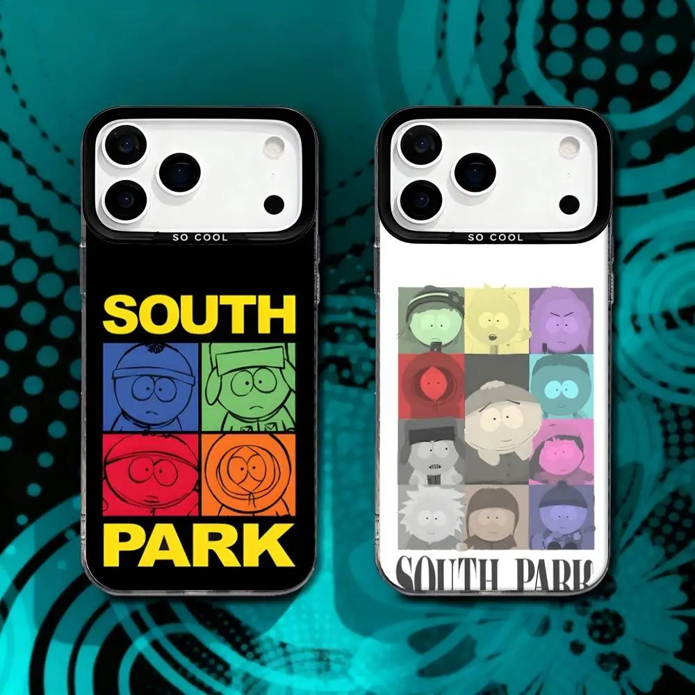 

Cartoon S-South P-Park Matte Fingerprint Proof Phone Case For iPhone 17,16,15,14,13,12,X,8,Pro,Max,Plus,SE4,Air,Mini