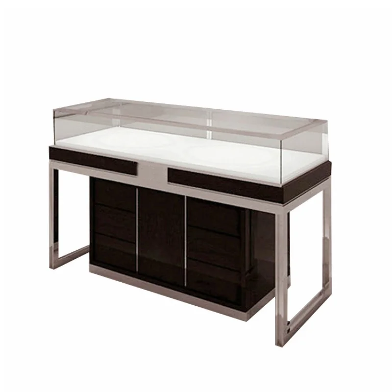 

Custom, modern Nordic style shop furniture jewelry glass jewelry display cabinet gold luxury