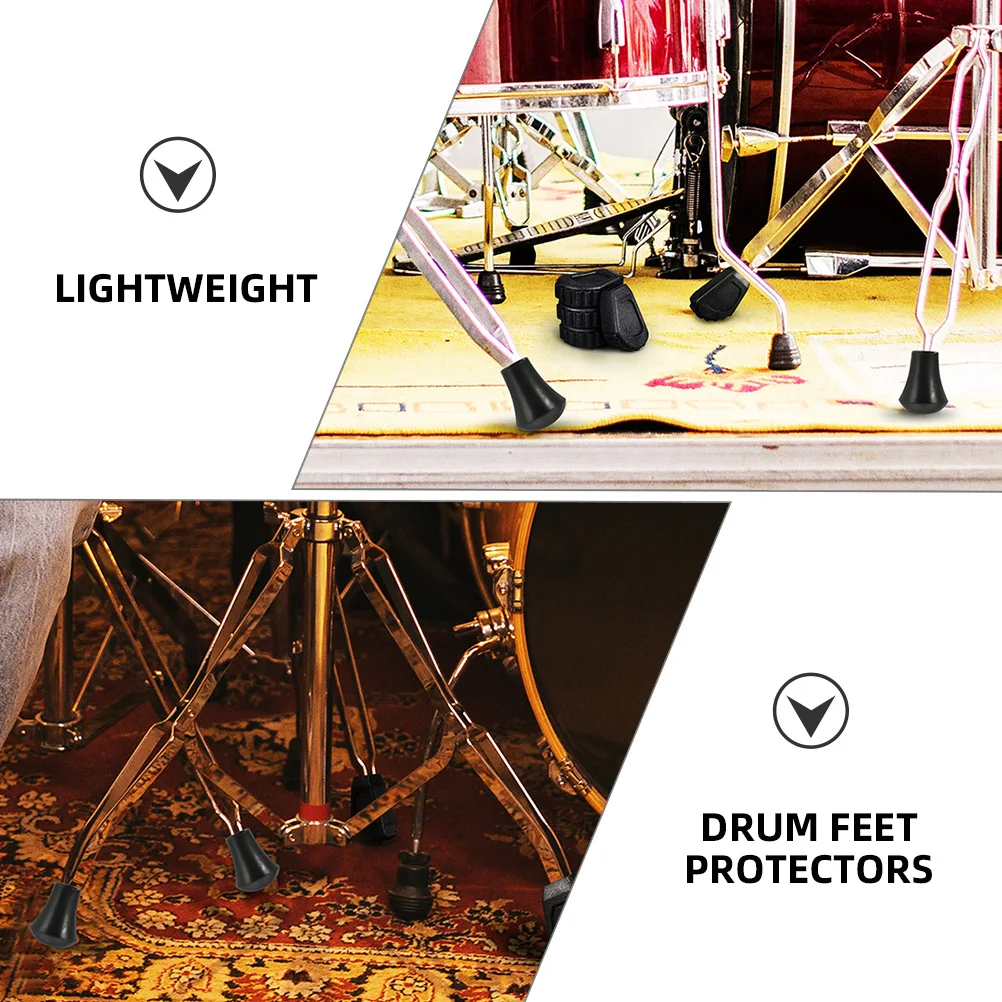 

20 Pcs Drum Legstand Component Rack Black Electric Accessories Kit Risers