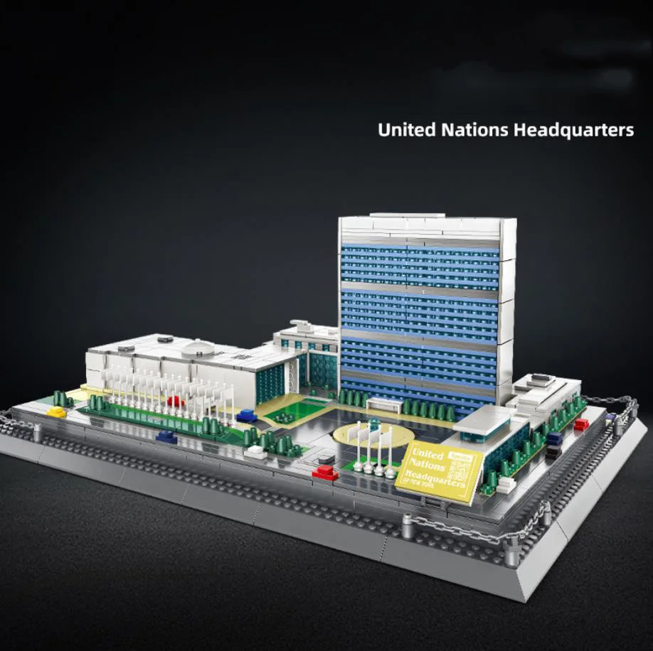 Bloques de construcción creativos Sears Uniteds Nation Headquarter modelo de construcción ladrillo arquitectura moderna juguete educativo para regalo