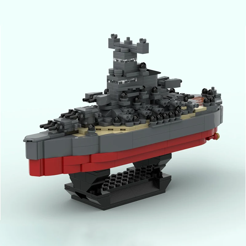 545pcs Moc Slagschip Yamato Bouwsteenspeelgoed Sets, Militaire Slagschip Assemblage Bouwstenen, Desktop Model Ornamenten