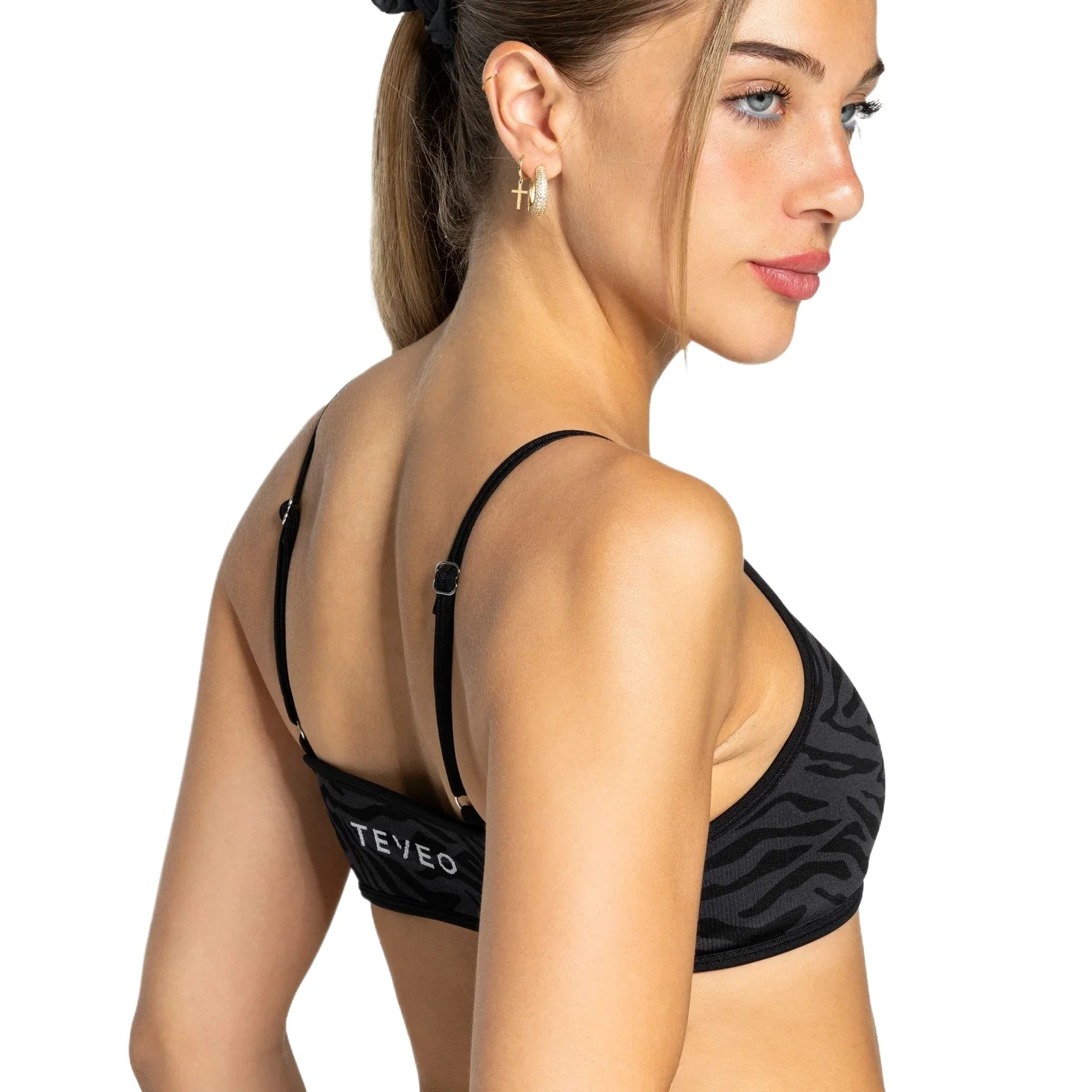 Women's Sports Bra Zebra Contrastline — Seamless
