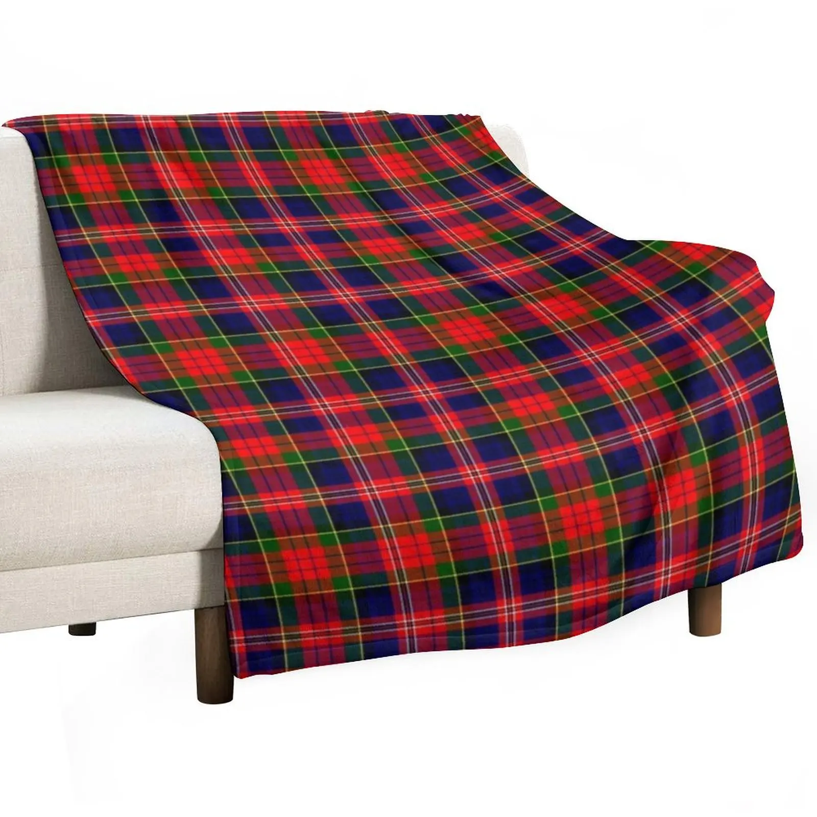 Clan MacPherson Tartan Throw Blanket Large Loose Blankets