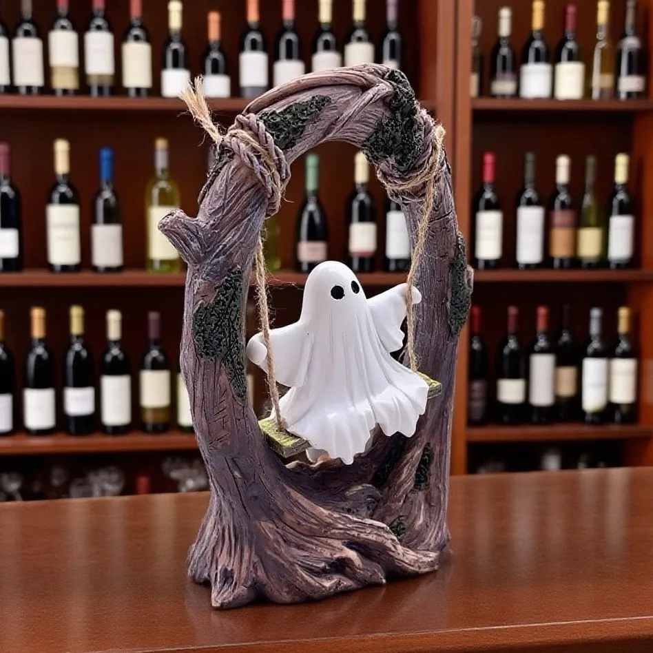 New Halloween Swing Ghost Pendant, Swinging Ghost Home Accessories, Funny Holiday Desk Decoration