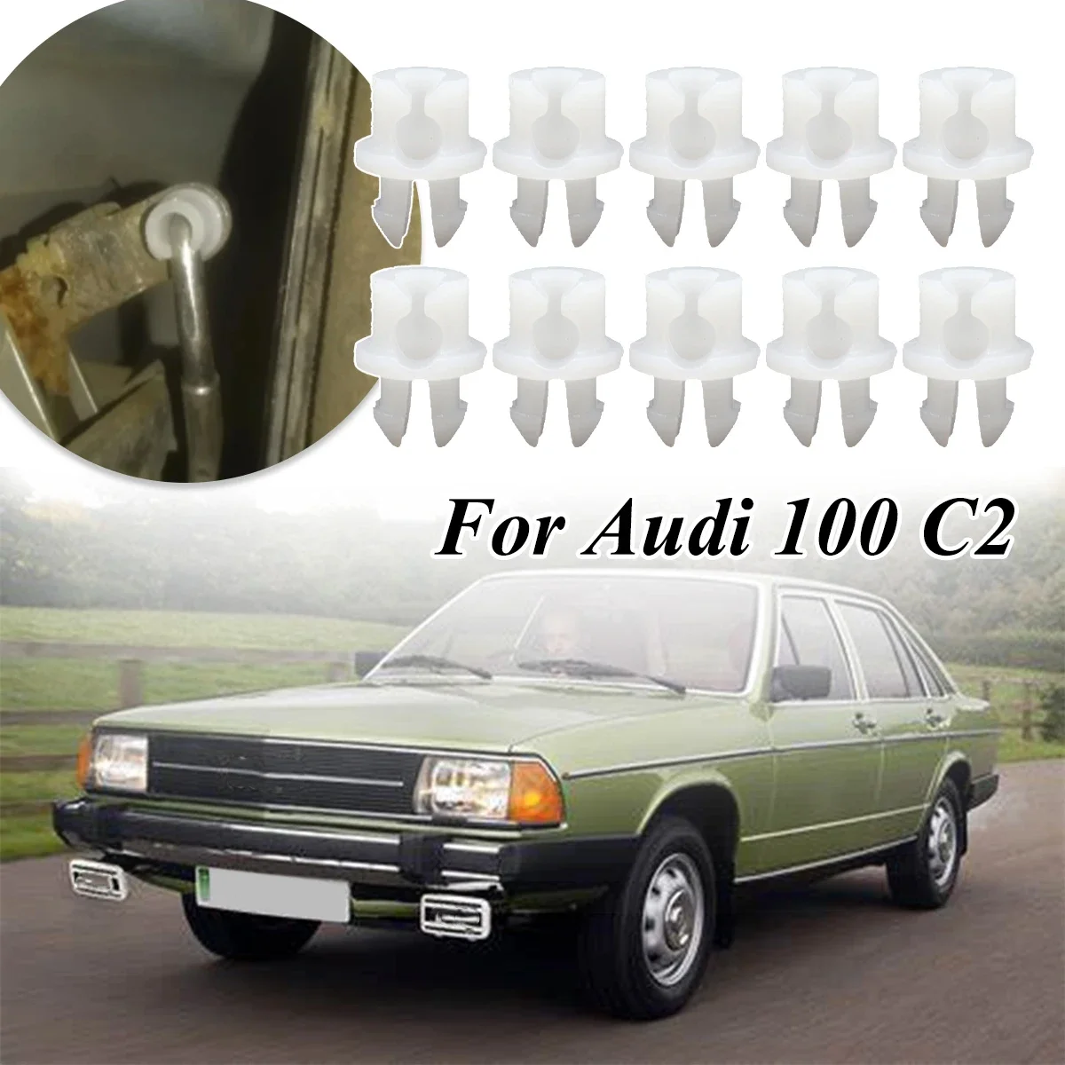 

10PC Clips For Audi 100 C2 C4 Door Lock Rod Conector Linkage Clips Front Rear Interior Latch Catch Repair Clamp Auto Fastener