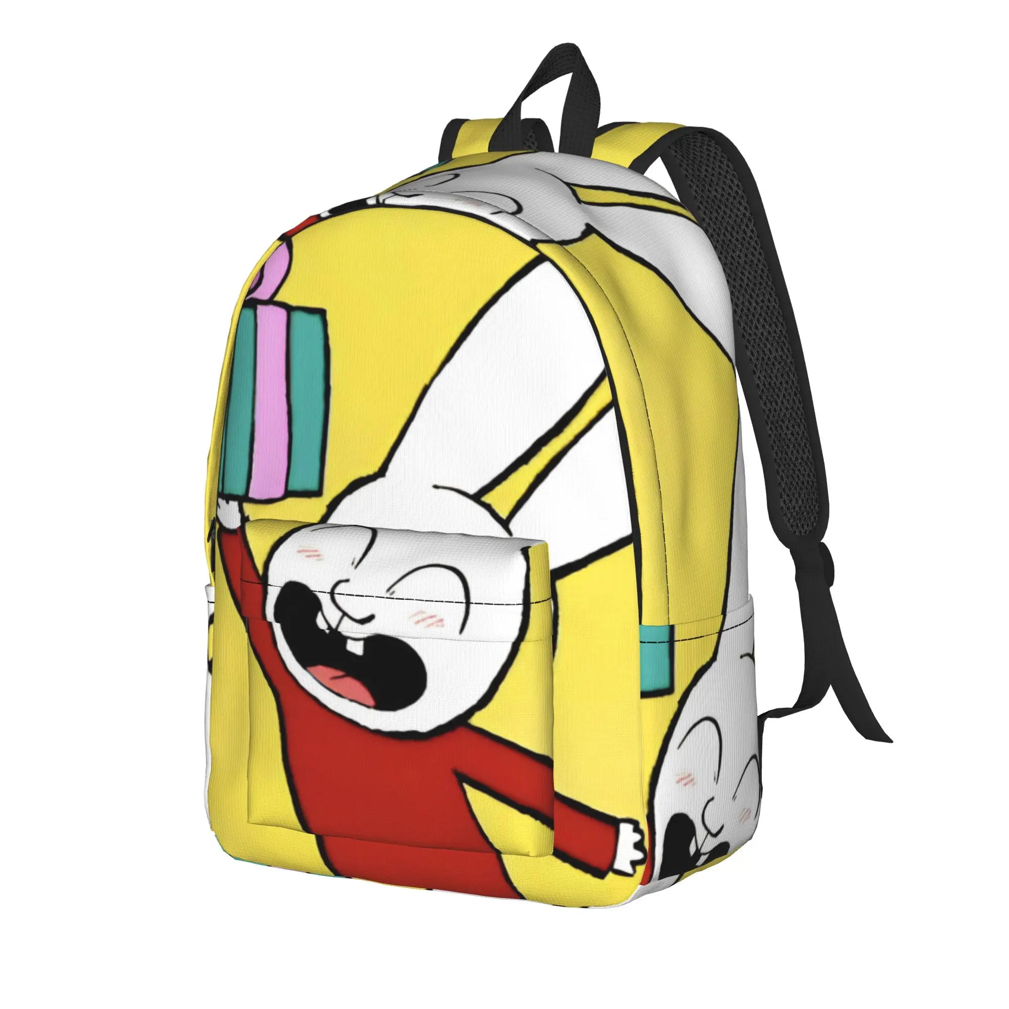 Simon Super Rabbit Cool Backpack with Pocket Student Business  Daypack for Men Women College Shoulder Bag