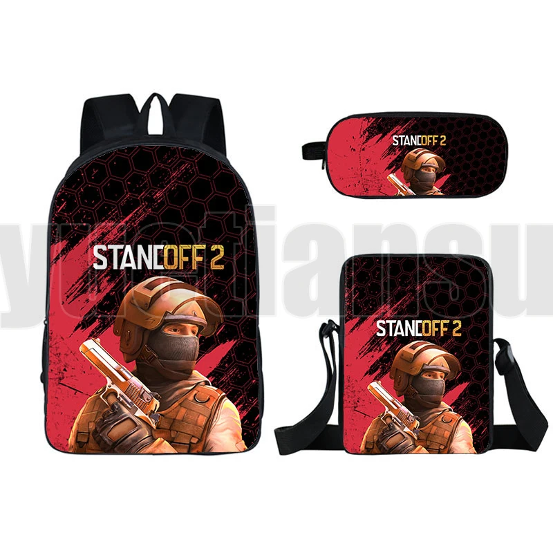 New 3Pcs/Set Bag 3D Print Standoff 2 Backpacks Men Women Shooting War Game Travel bags Boys Girls Harajuku School Bags Teens