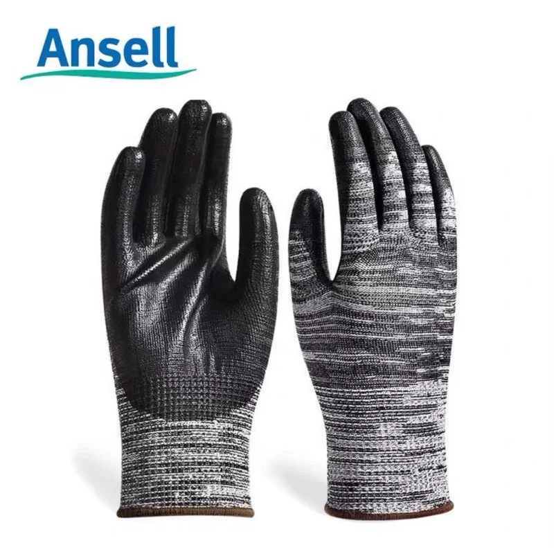 

Ansell EDGE® 48-705 Medium-duty industrial gloves, offering high abrasion and cut protection in dry conditions,PU-coated palm